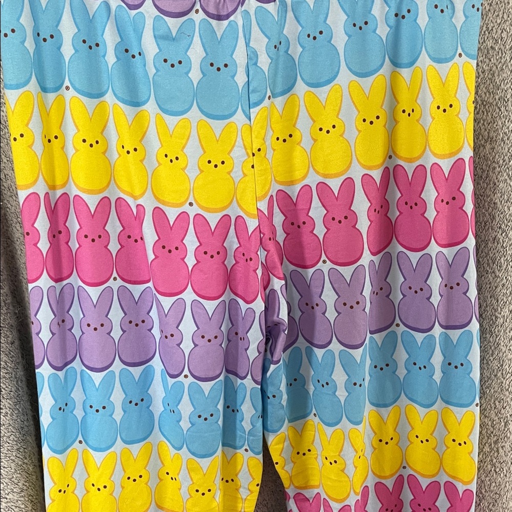 PEEPS Bunny Lounge Pants Size Small Medium Elastic Waist Drawstring Easter - Picture 5 of 5